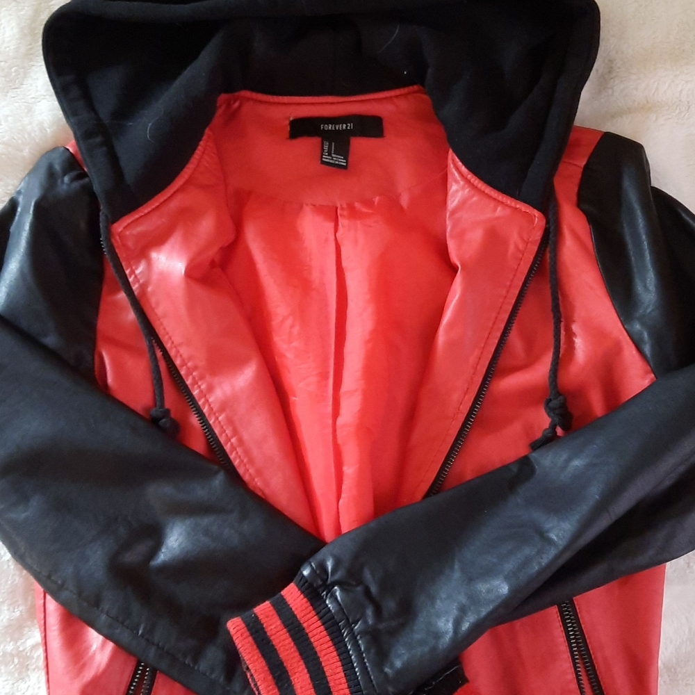 Forever21 Pleather Bomber Jacket